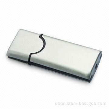 Metal Silver USB Flash Drive with 1 to 32GB Memory Capacity, Free Printing and Packaging